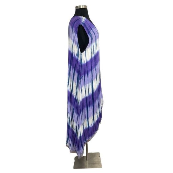 Modesce 3X Purple Tie-Dye Dress ALTERED Boho Hippie Festival Art to Wear Fits 4X - Picture 4 of 9